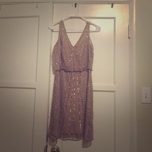 Adrianna Pappel gold/bronze beaded dress size 0