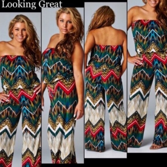 💥HP 3/14💥STRAPLESS PALAZZO JUMPSUIT - Picture 2 of 2