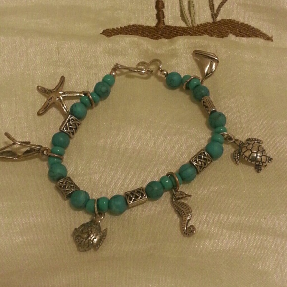 Nautical Turquoise Charm Bracelet
