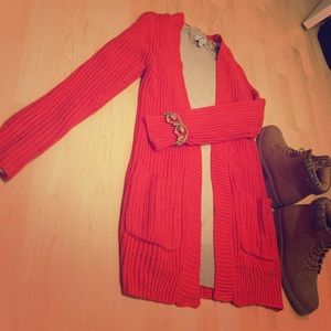 ⛔️ON HOLD UNTIL THURSDAY⛔️ Long orange cardigan