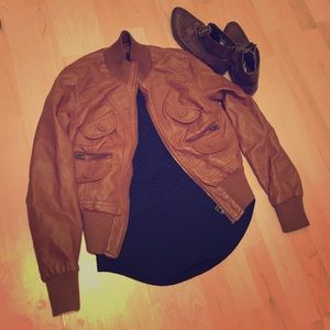 Faux leather jacket