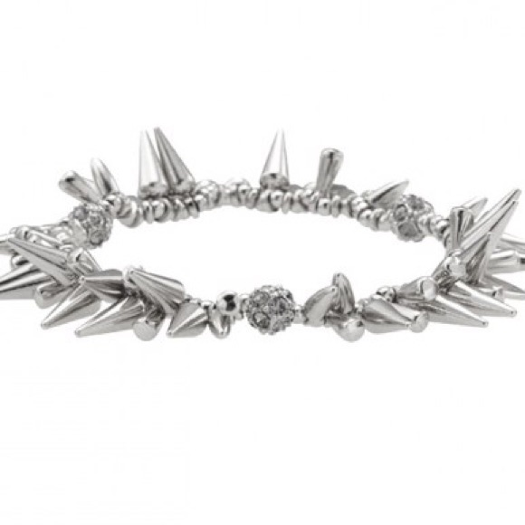 Renegade Cluster Spike Pave Beaded Dot Bracelet