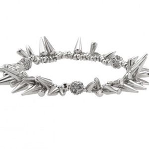 Renegade Cluster Spike Pave Beaded Dot Bracelet