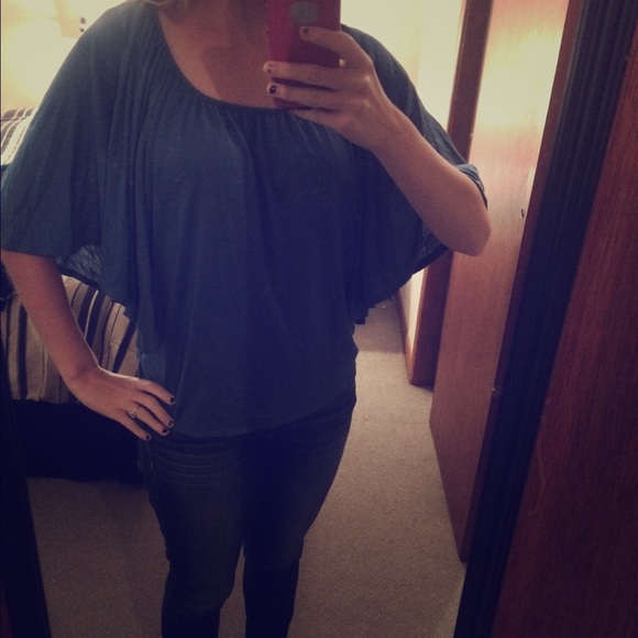 Forever 21 Blue 3/4 sleeve top