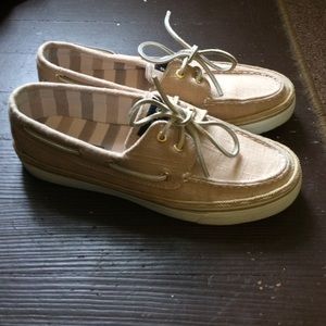 Sperrys boat shoes in linen canvas