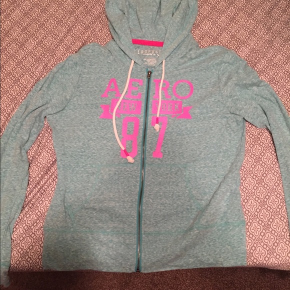 Aeropostale light material zip up hoodie