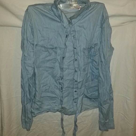 Light Blue "jean" button up