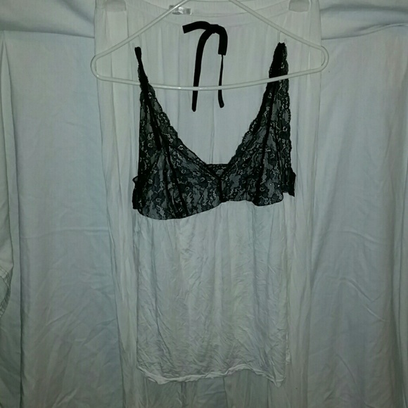 White black lace Pajama set