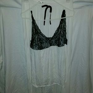 White black lace Pajama set