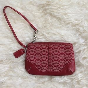 Coach signature wristlet