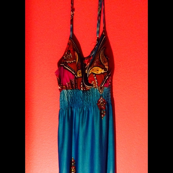 Beautiful maxi dress with gorgeous colored flowers