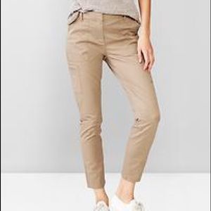 Gap Slim Cropped Pants - kakhi