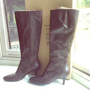J.crew kitten heel leather boots