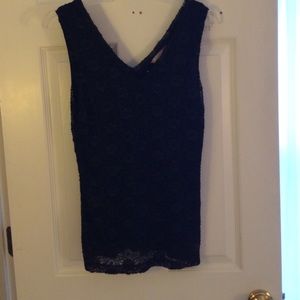 Winter black lace tank