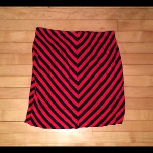 Navy & Red jersey skirt