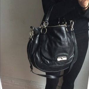 Coach KRISTIN LEATHER ROUND SATCHEL