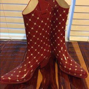 Cowboy Style rain boots.