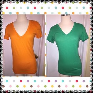 Bundle  j crew factory laying tee v neck M NEW
