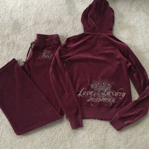 Maroon Juicy Couture size M tracksuit