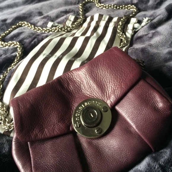 Henri Bendel mini crossbody purse Plum Dark Purple