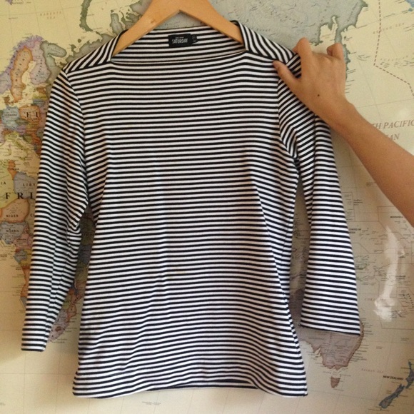 🎉HP🎉 Kate Spade Saturday Striped Slip Neck Shirt
