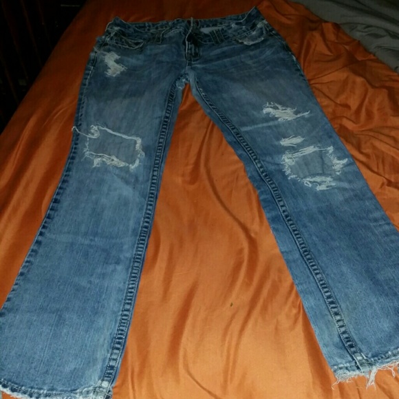 Distressed cute fun jean