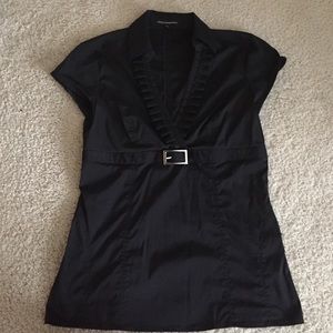 V-neck dress shirt