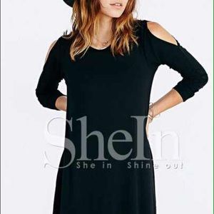 Sheinside Shoulder Cutout Little Black Dress