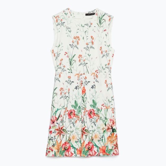 Zara Dresses & Skirts - ZARA WOMAN PRINTED DRESS WITH PLEATED POCKETS