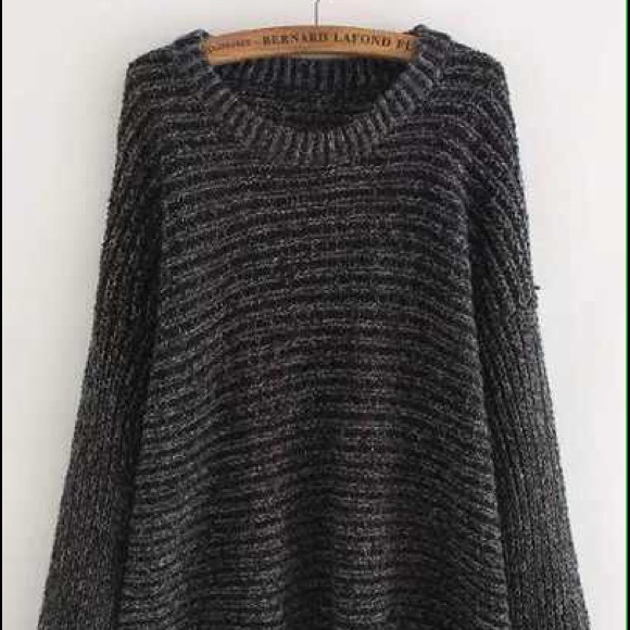 Striped Cuffed Thick Sweater