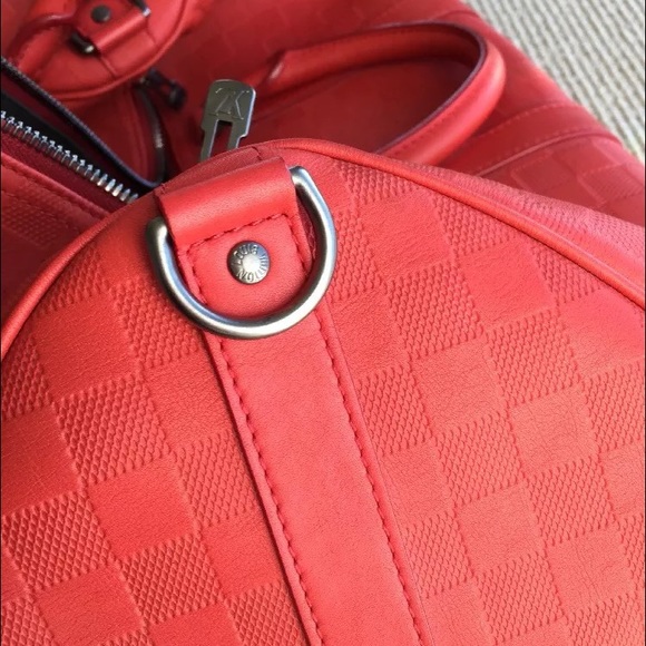 Red damier infini keepall 45 Louis Vuitton auth!! - Picture 4 of 4