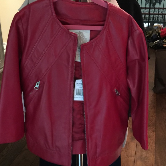 BB Dakota red leather jacket