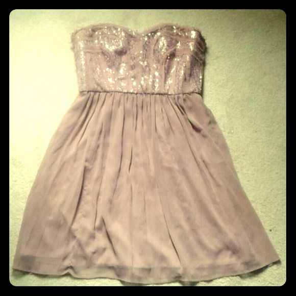 Maxandcleo Strapless A-line chiffon dress