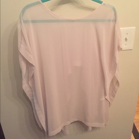 Light pink topshop open back blouse sz s/m