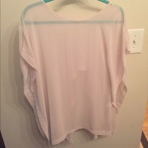Light pink topshop open back blouse sz s/m