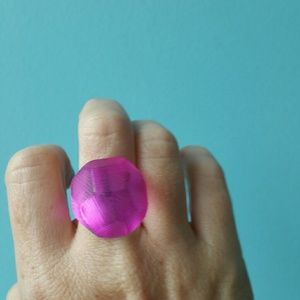 Alexis Bitter Fuchsia Lucite Ring