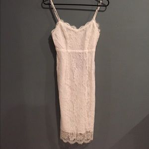 NWT Missguided Strappy Lace Dress white