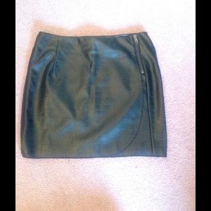 Black vegan leather skirt