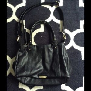 Steve Madden black faux leather shoulder bag