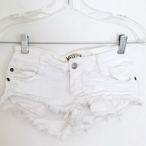 Brandy Melville White Denim Shorts