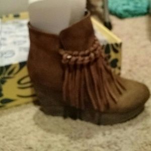 Fringe booties
