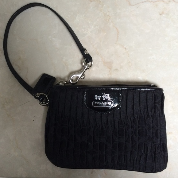 black Coach wristlet