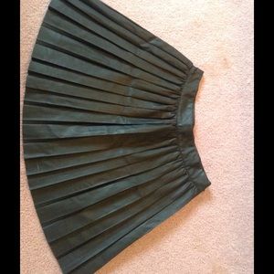 Black vegan leather skirt