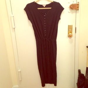 Cotton maxi dress. Navy. Size: medium. Gap.