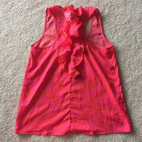 Vibrant Tank with Cute Ruffle Detail on Back - Picture 2 of 4