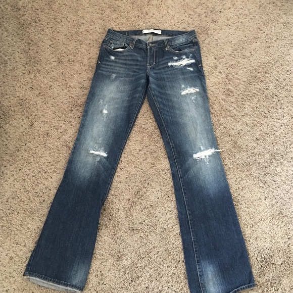Abercrombie and Fitch dark distressed jeans 6L