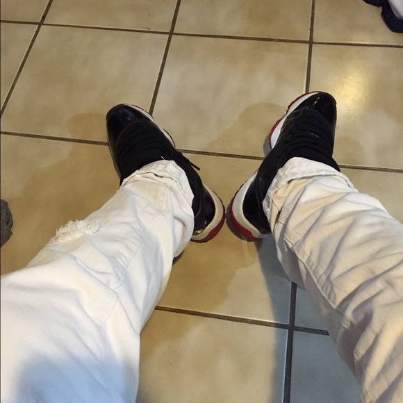 Distressed polo denim and supply jeans and bred 11