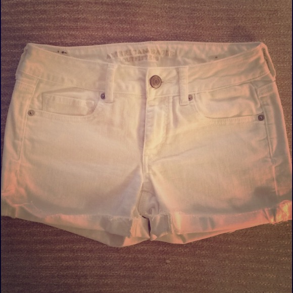 AE White Denim Shorts