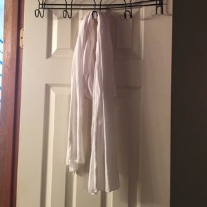Long White Cotton Scarf