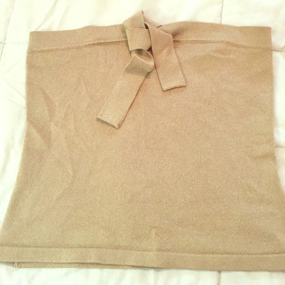 Banana Republic gold crop tube top